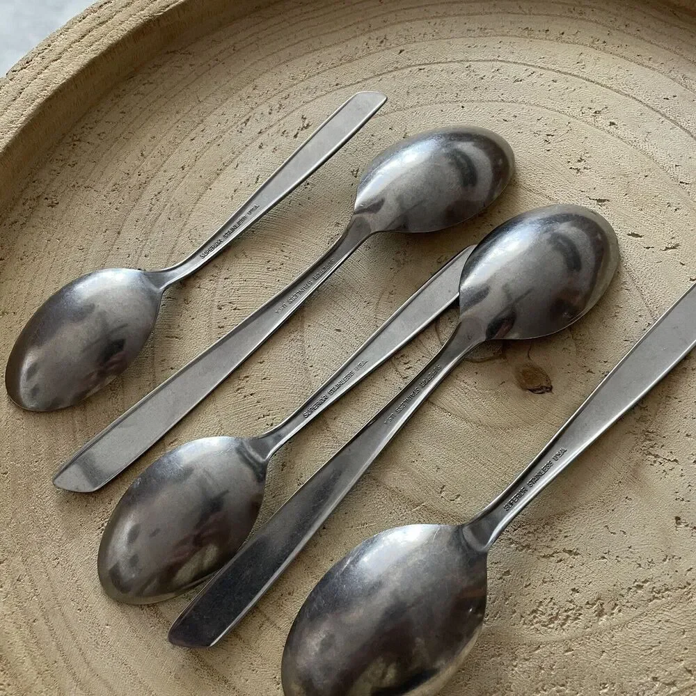 Superior Stainless GALAXY Flatware Silverware Spoons Lot Of 5 Vintage